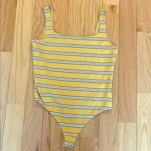 Express yellow bodysuit